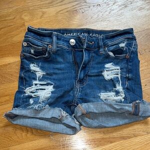American Eagle Dark Blue Jean Shorts